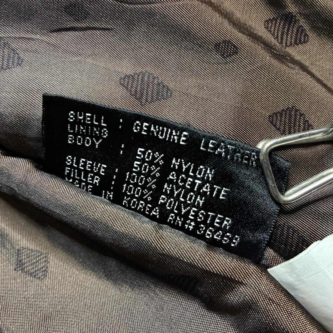 90s レザージャケット 短丈 本革 ブラック L 古着 Y2K 革ジャン 美品