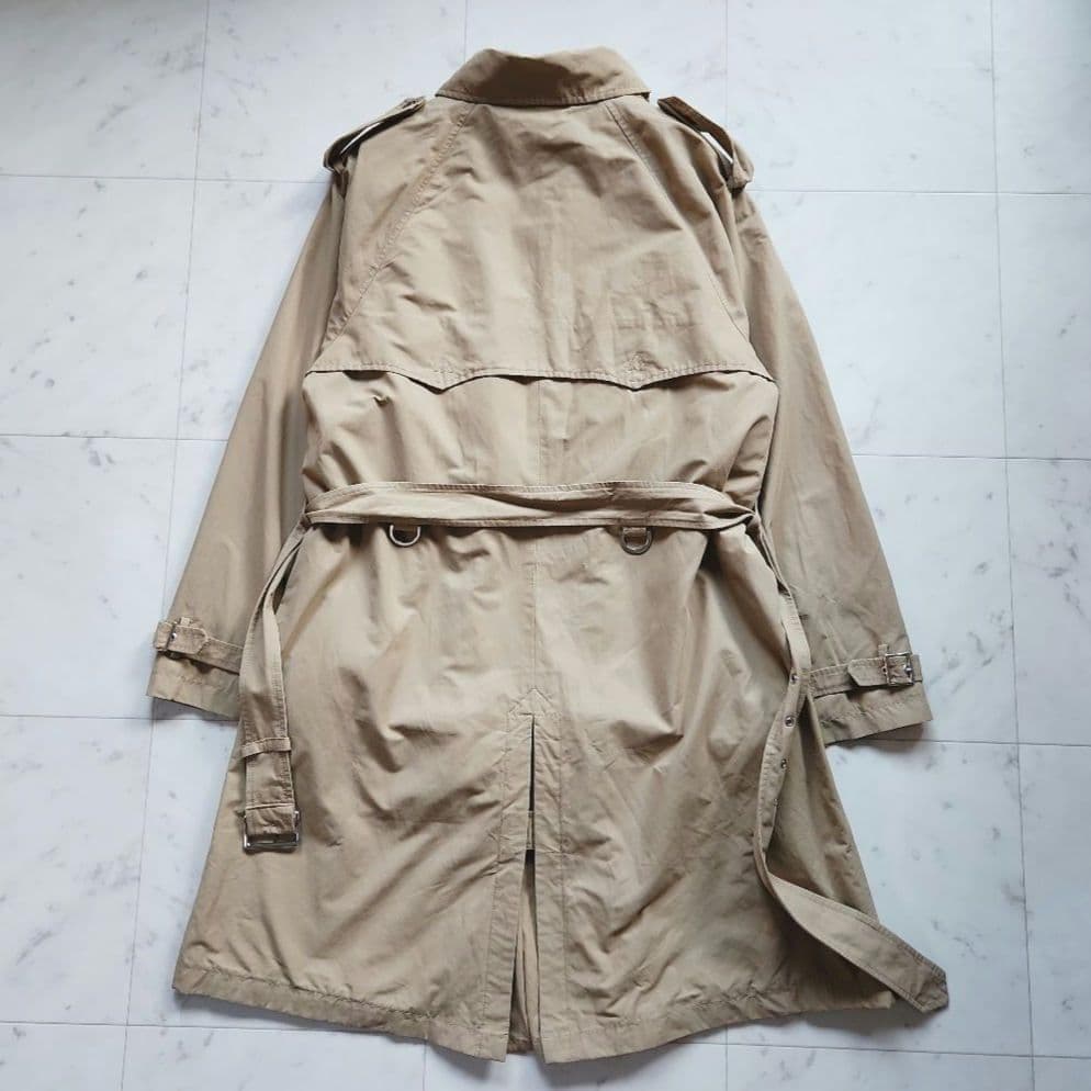 美品 ラルフローレン チェック中綿ライナー付 トレンチコート ベージュＬ