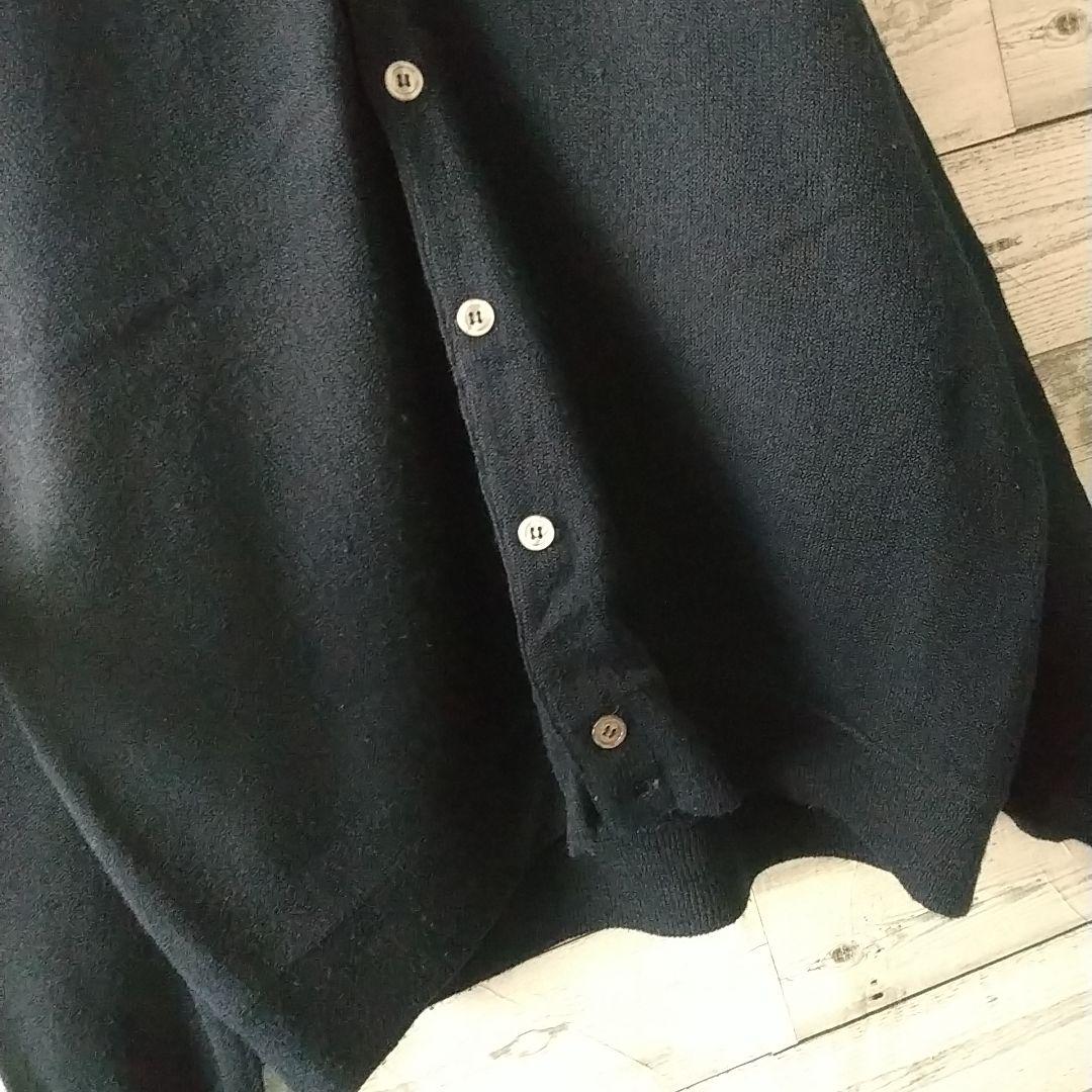 希少サイズ☆USA製 80s JCPenney アクリルカーディガン XL 紺