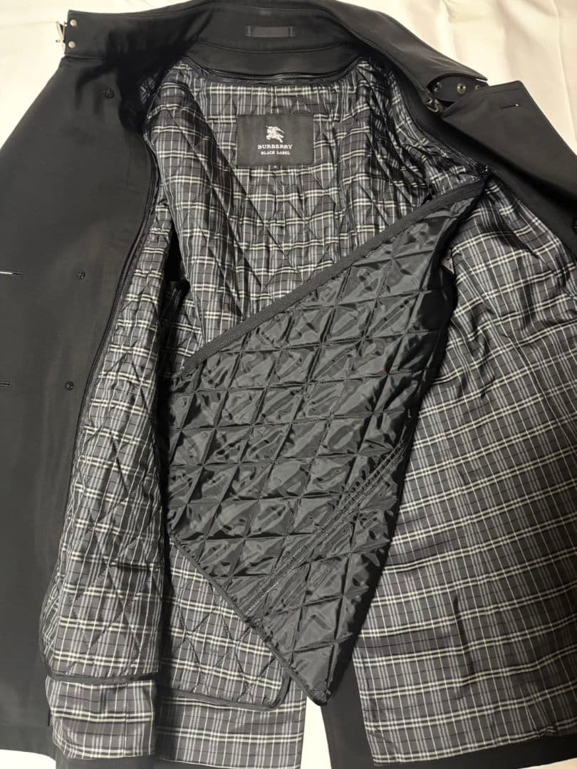 BURBERRY BLACK LABEL トレンチコート ブラック サイズM