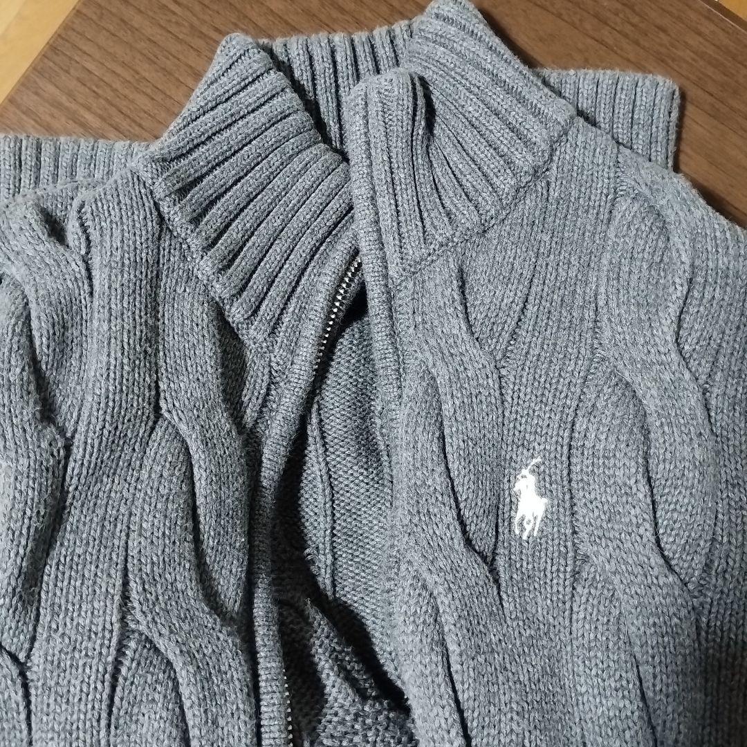 Polo Ralph Lauren グレー ケーブルニット M