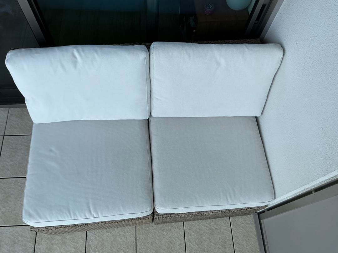 屋外　二人掛けソファ クッションとカバー付き IKEA SOLLERON