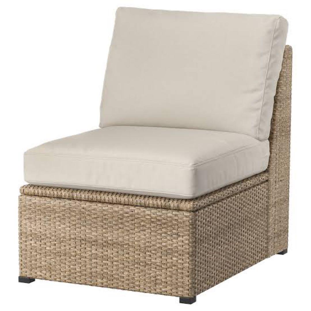 屋外　二人掛けソファ クッションとカバー付き IKEA SOLLERON
