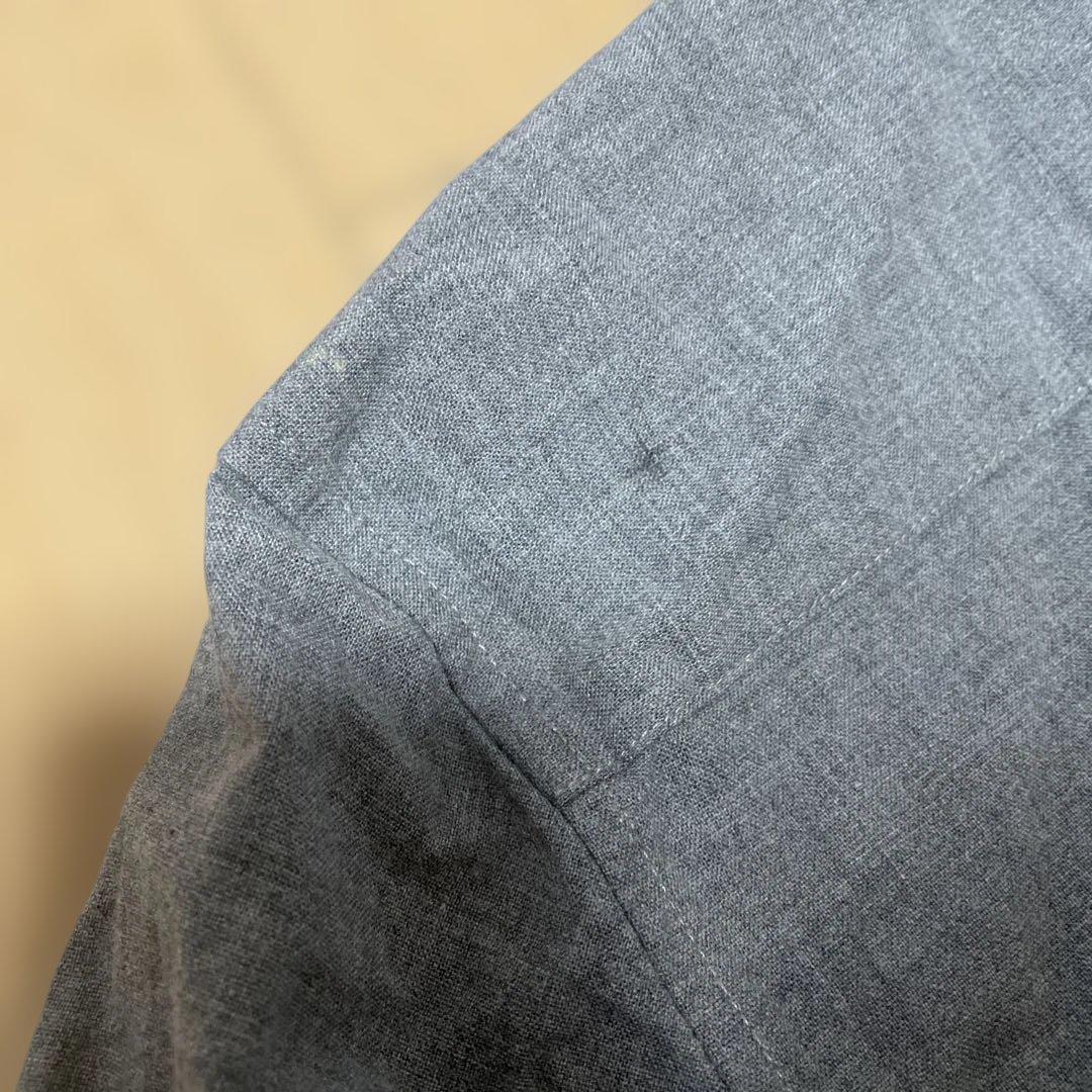 THOM BROWNE グレー ストライプ袖 シャツ