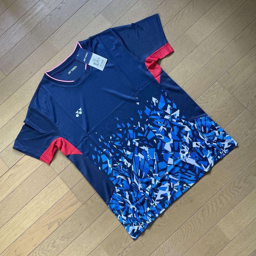 ヨネックス　YONEX バドミントン日本代表モデルゲームシャツ　新品　Lブルー