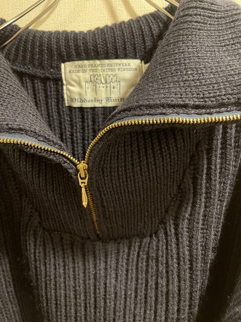 Oldderby Knitwearオールドダービーニットウェアハーフジップニット