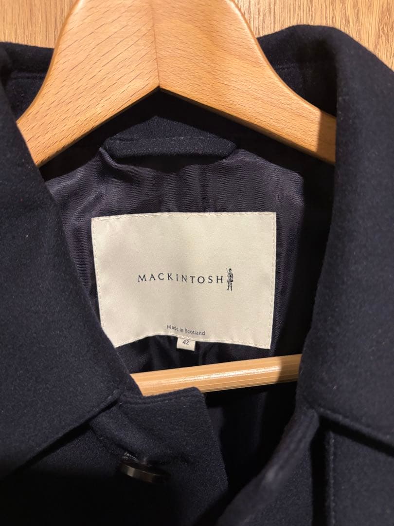 MACKINTOSH ネイビー ステンカラーコート　サイズ42