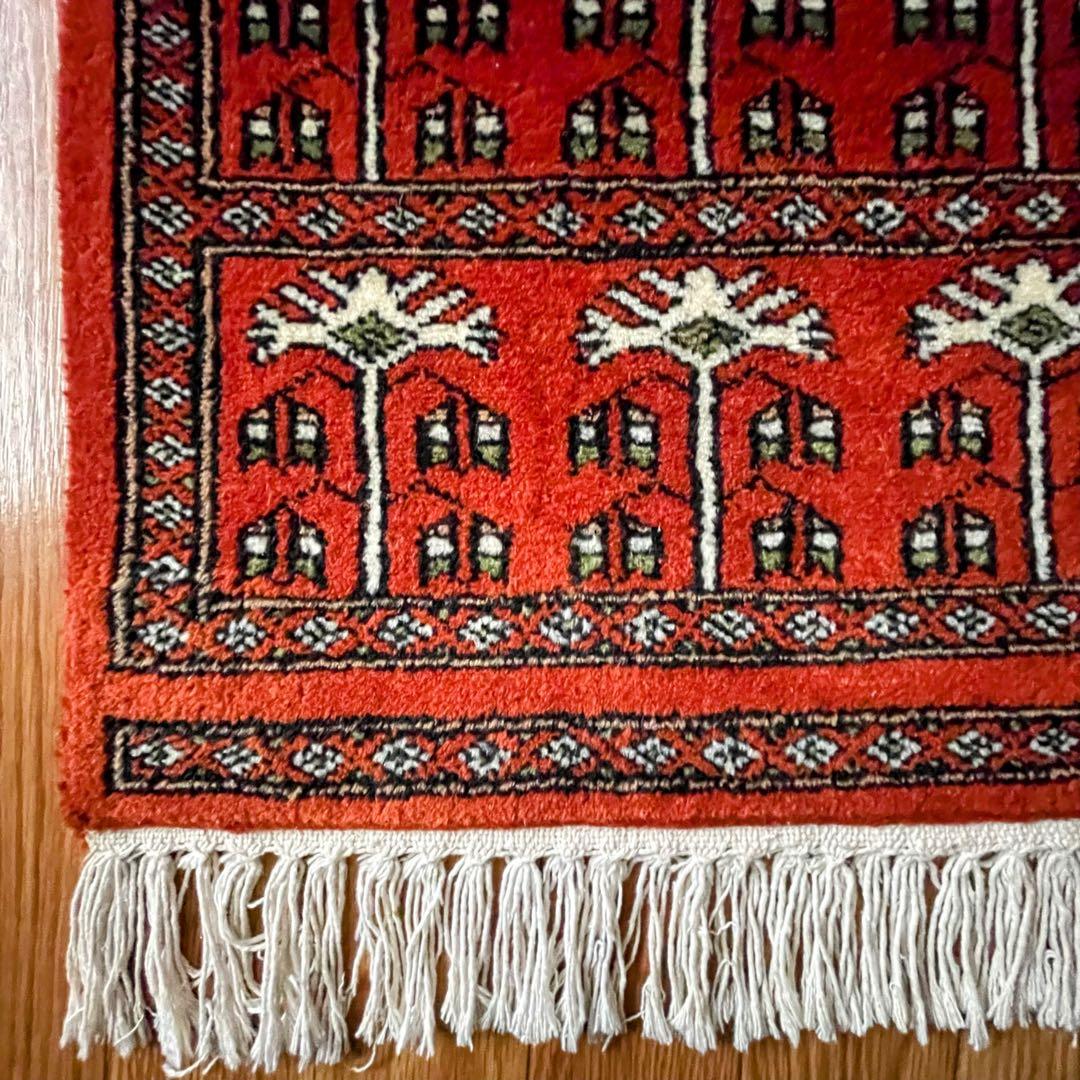 バルーチ産 本物 ペルシャ絨毯 手織り 玄関マット トライバルラグ