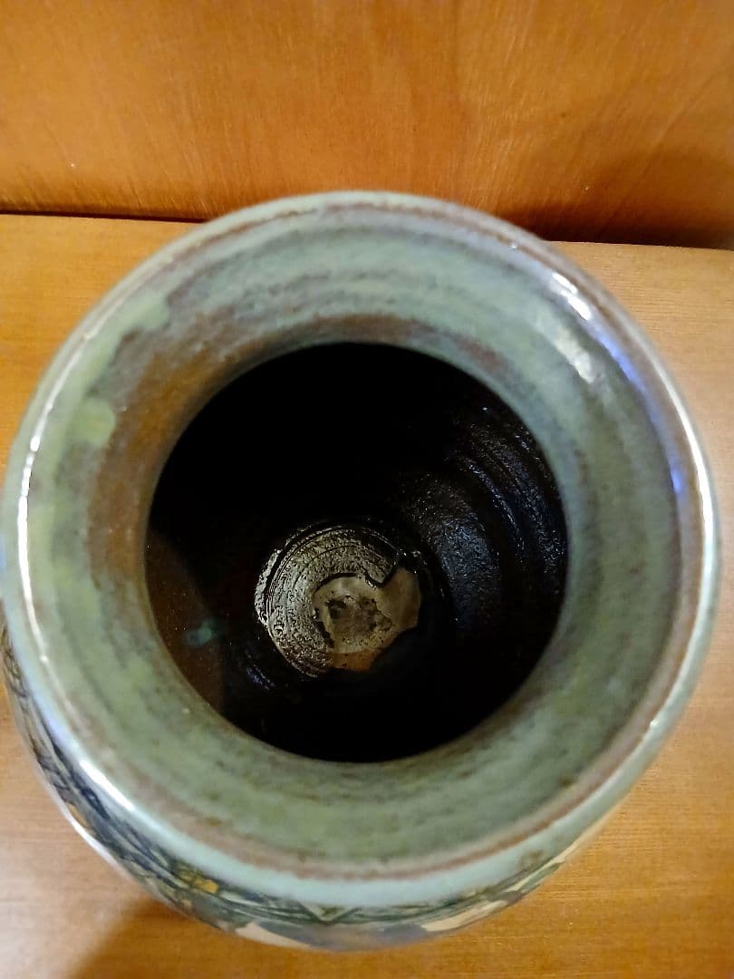 未使用　琉球焼　壺屋焼　島袋常一　花瓶