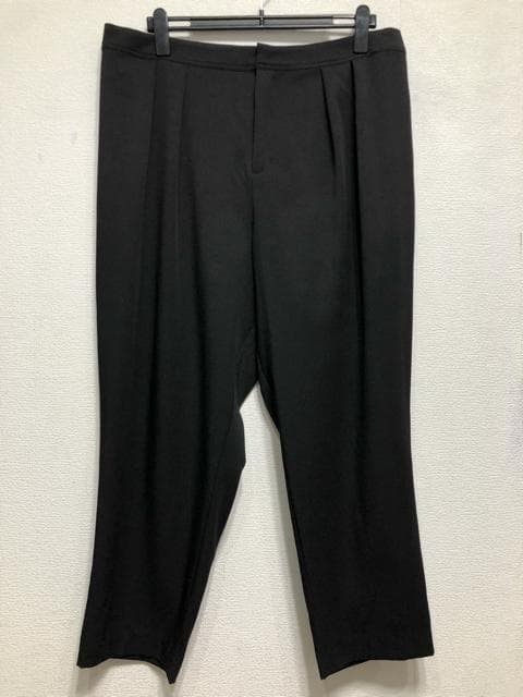新品☆5L♪黒無地♪ブラックフォーマル♪9分丈ストレッチパンツスーツ◯G124