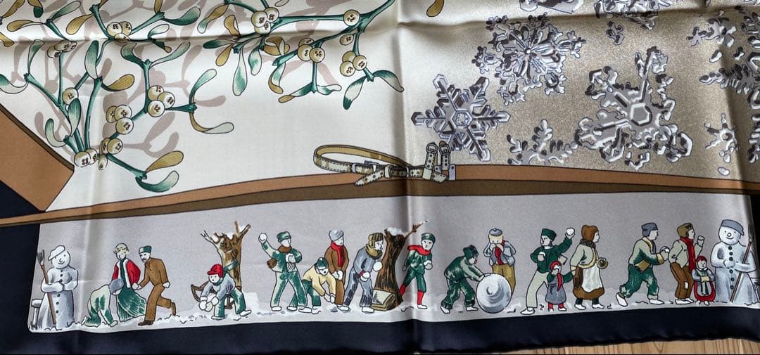 エルメス HERMES クリスマスモチーフ シルクスカーフ