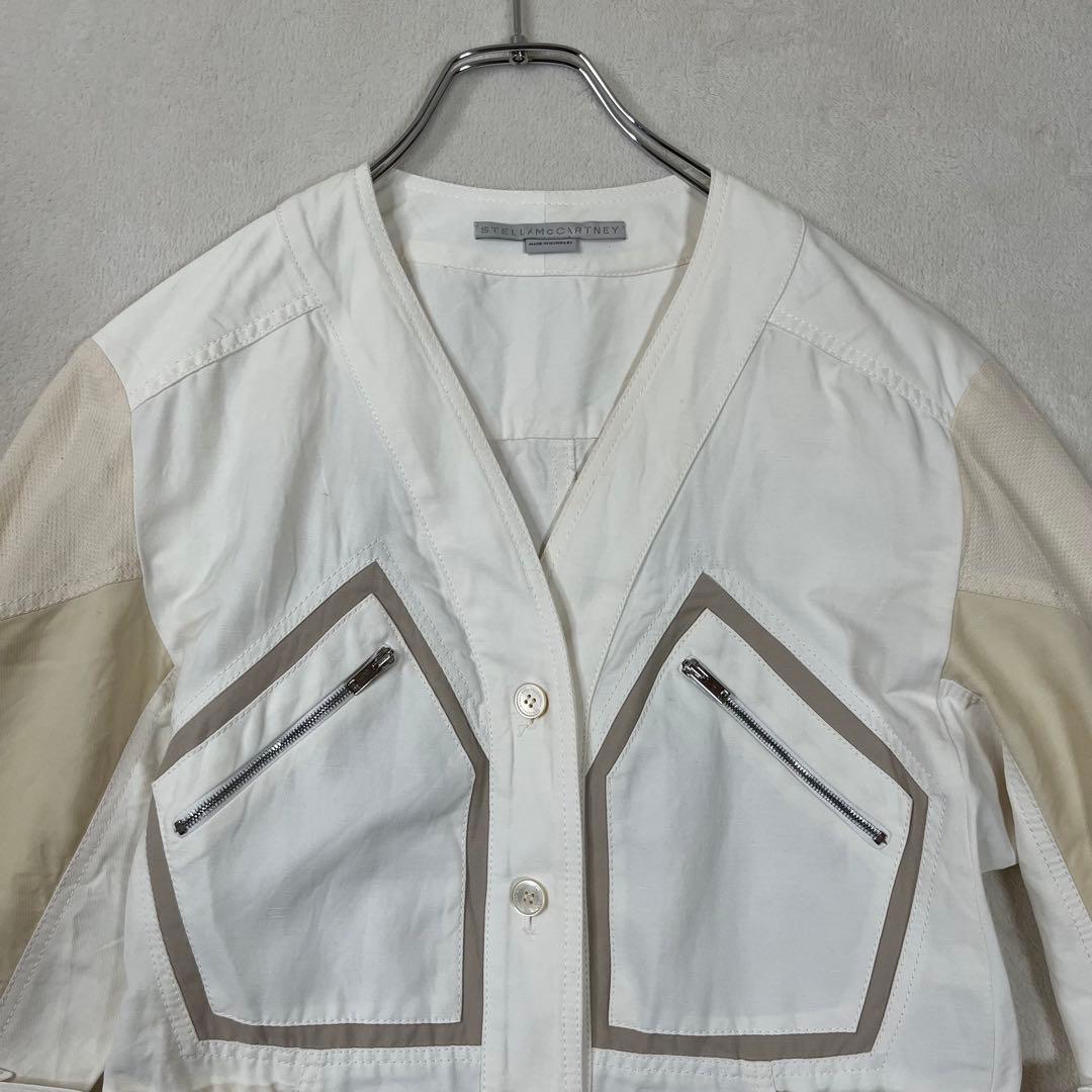 【美品】ステラマッカートニー　オフホワイト×ベージュ サロペット 38