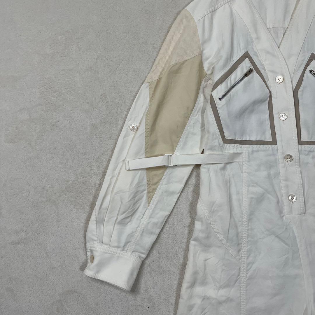 【美品】ステラマッカートニー　オフホワイト×ベージュ サロペット 38