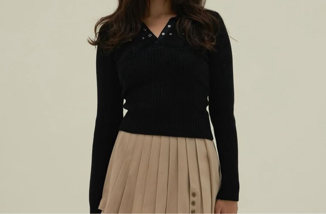 Lindsay logo tops color ブラック