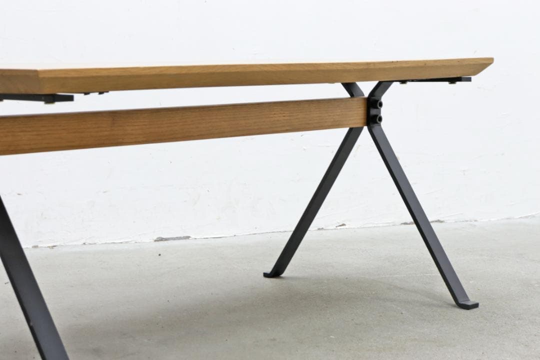 ライフファニチャー SP オーク無垢材 アイアン センターテーブル