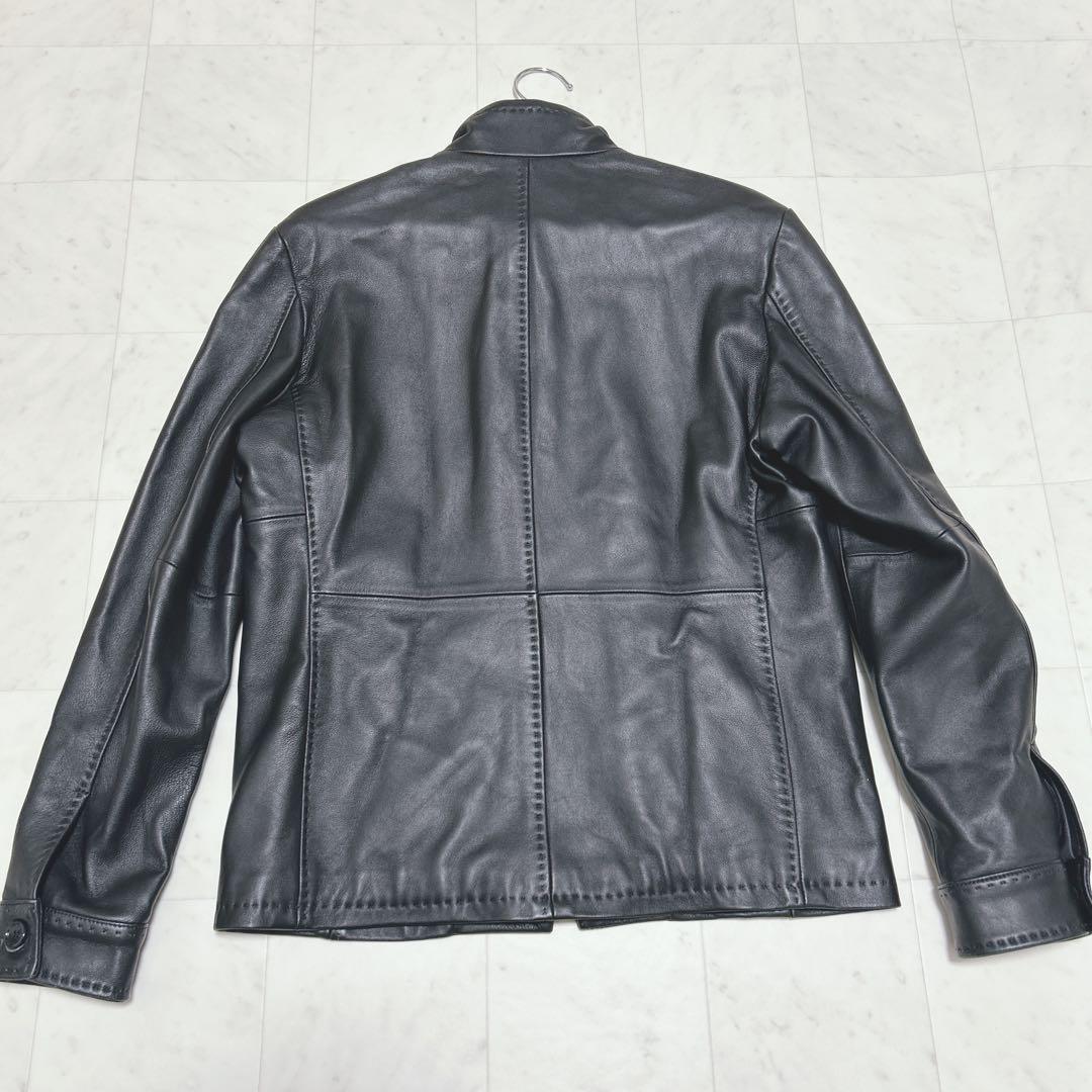未使用級✨ MEN'S BIGI ラムレザー シングルライダース サイズS 黒