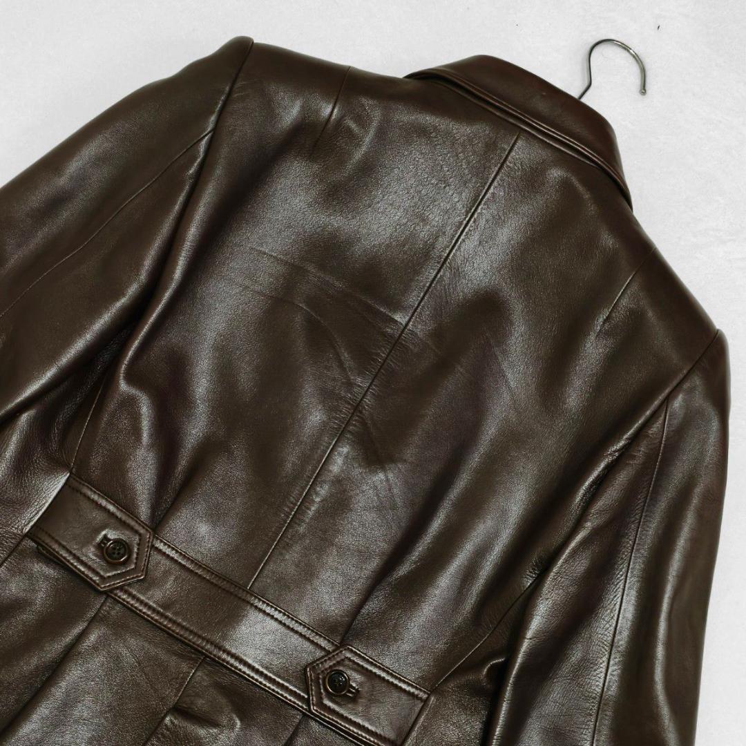 LOEWE ロエベ レザージャケット ブラウン M