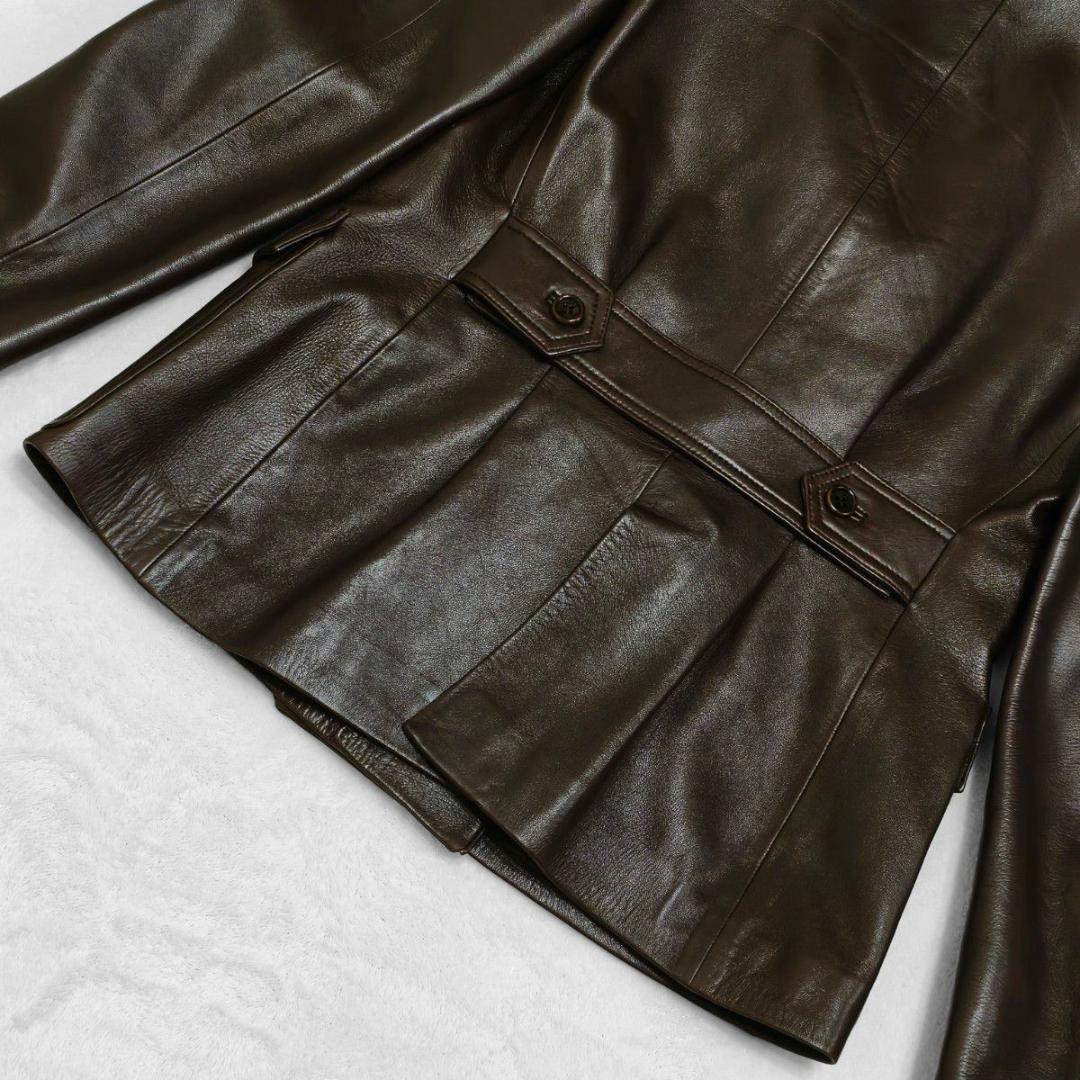 LOEWE ロエベ レザージャケット ブラウン M