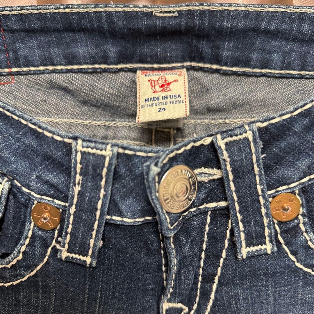 JJ true religion 激レア 白 ステッチ デニム 24