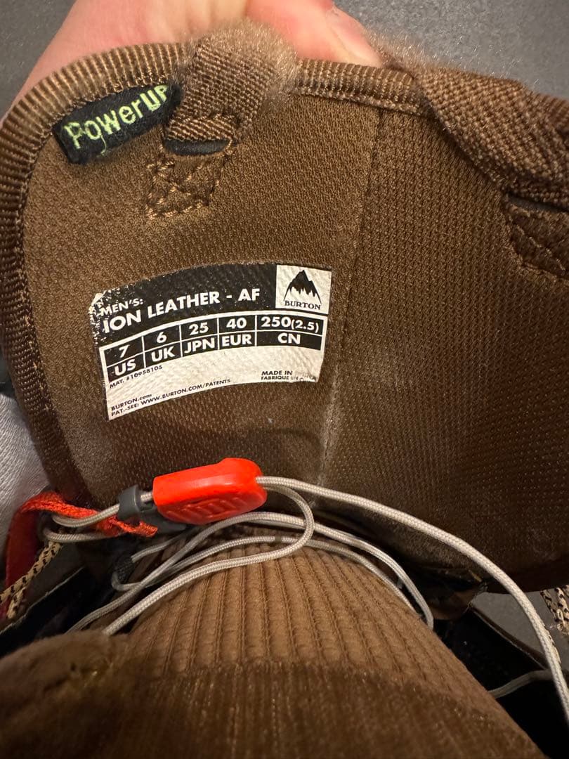 BURTON　スノーボードブーツ　ION　レザー　REDWING　25cm