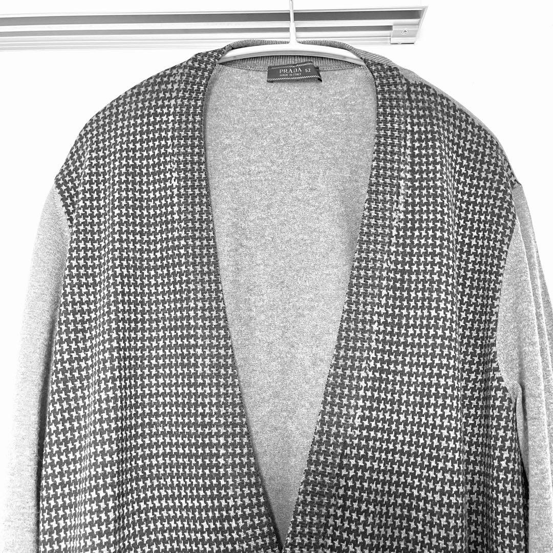 【PRADA】 2010SS カーディガン　ウール　グレー