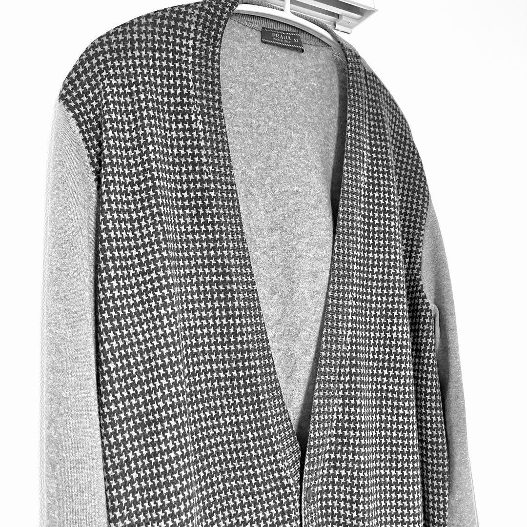 【PRADA】 2010SS カーディガン　ウール　グレー