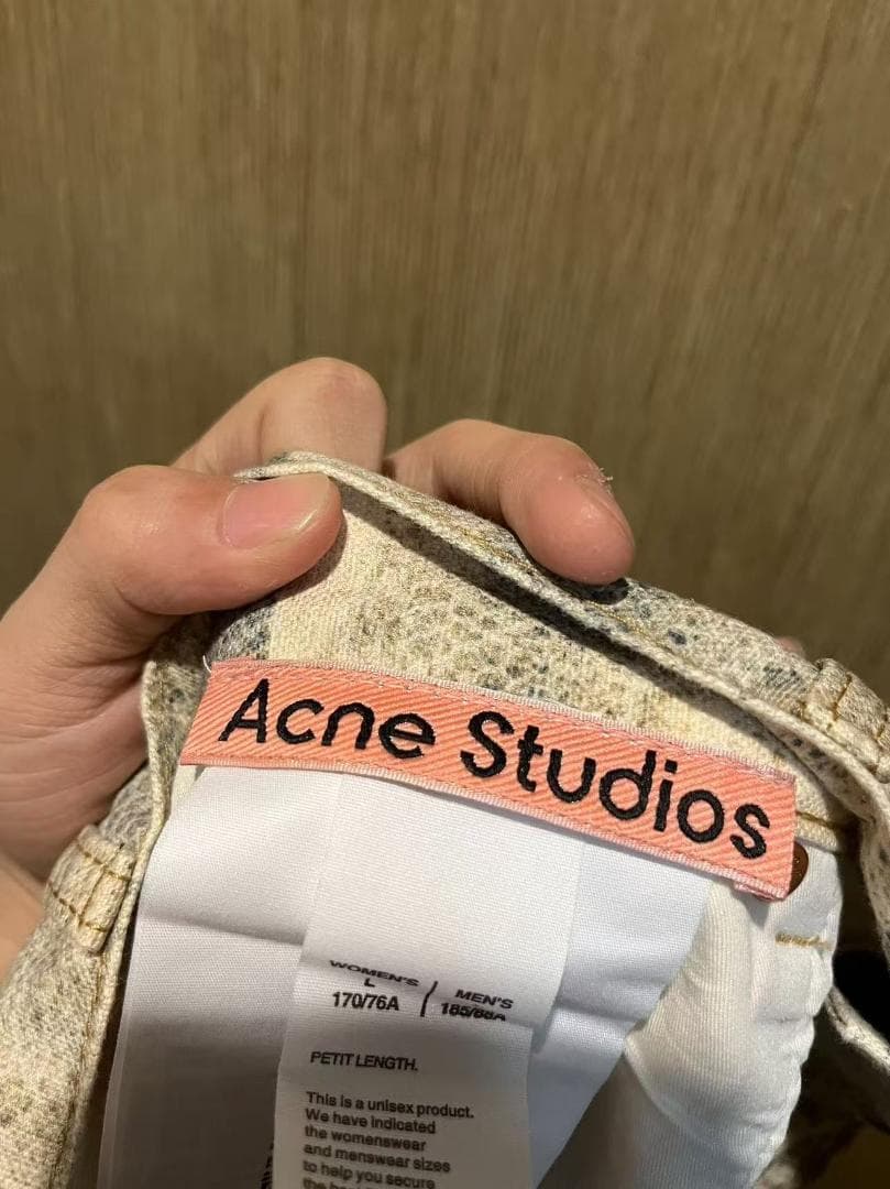 Acne Studios ビーズ＆レース装飾 デニムパンツ L