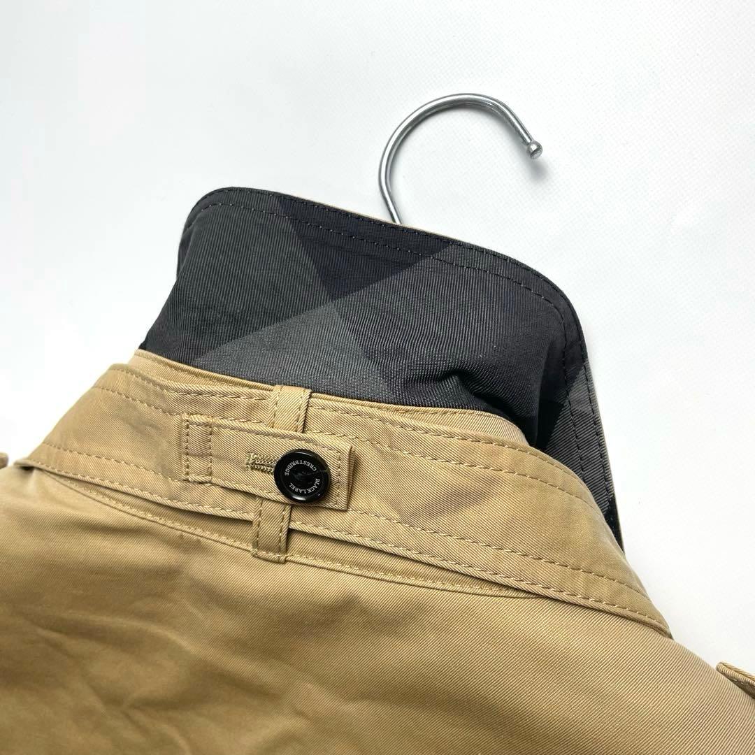希少Lサイズ✨良品✨ブラックレーベル トレンチコート ライナーベルト付 チェック