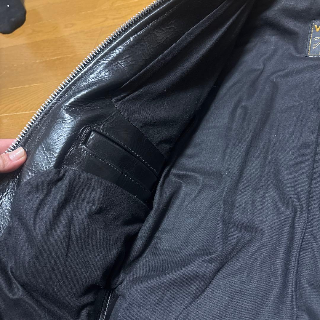 vanson leathers ブラックレザー ジャケット 34