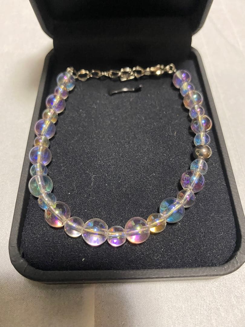 ファイテン水晶ブレスレット　　　　レインボー5mm/7mm 17cm+3cm
