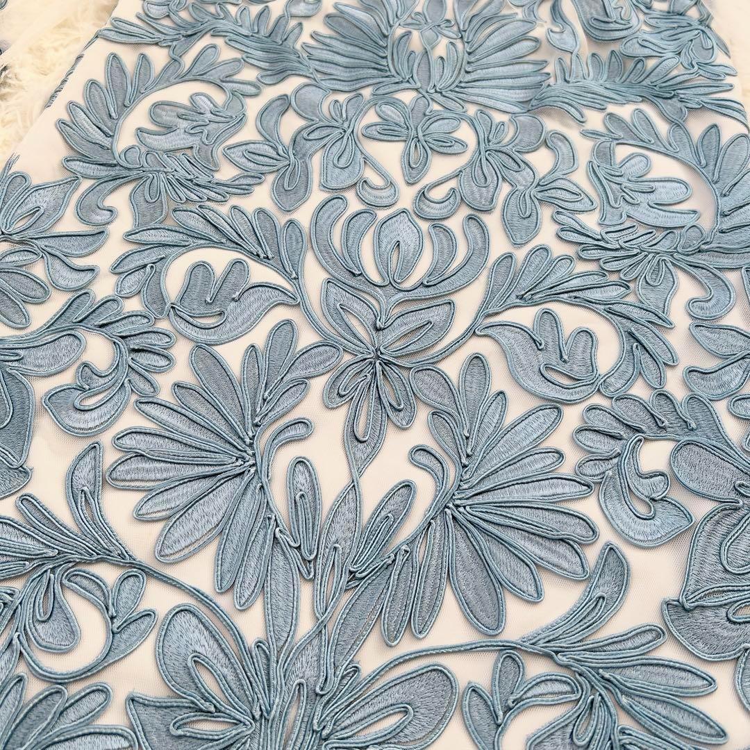 GRACE CONTINENTAL　サテンコード刺繍ワンピース　フォーマル　36