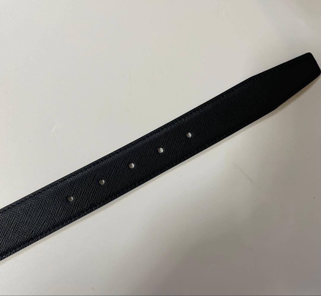 新品未使用 PRADA プラダ サフィアーノレザーベルト 90 NEROブラック