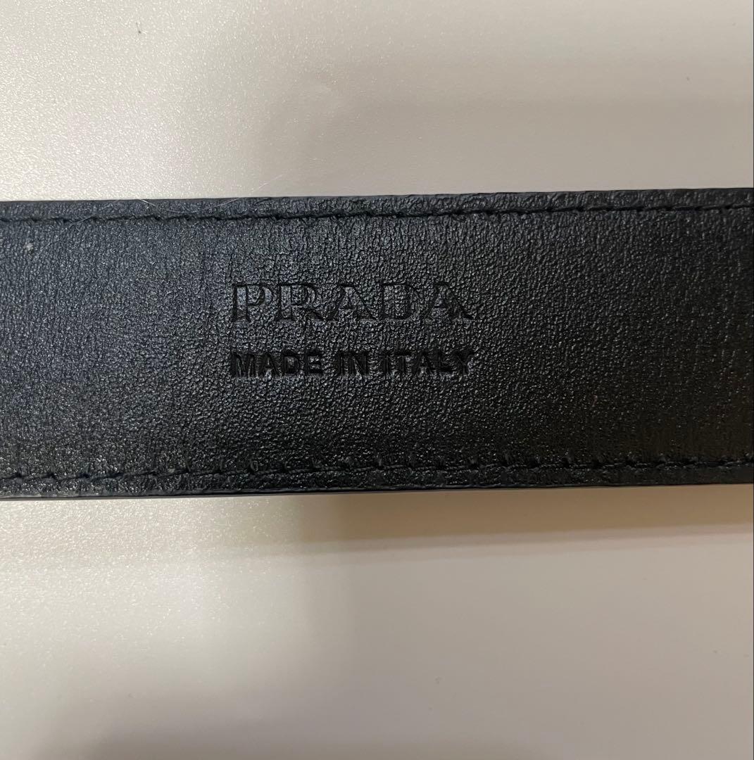 新品未使用 PRADA プラダ サフィアーノレザーベルト 90 NEROブラック