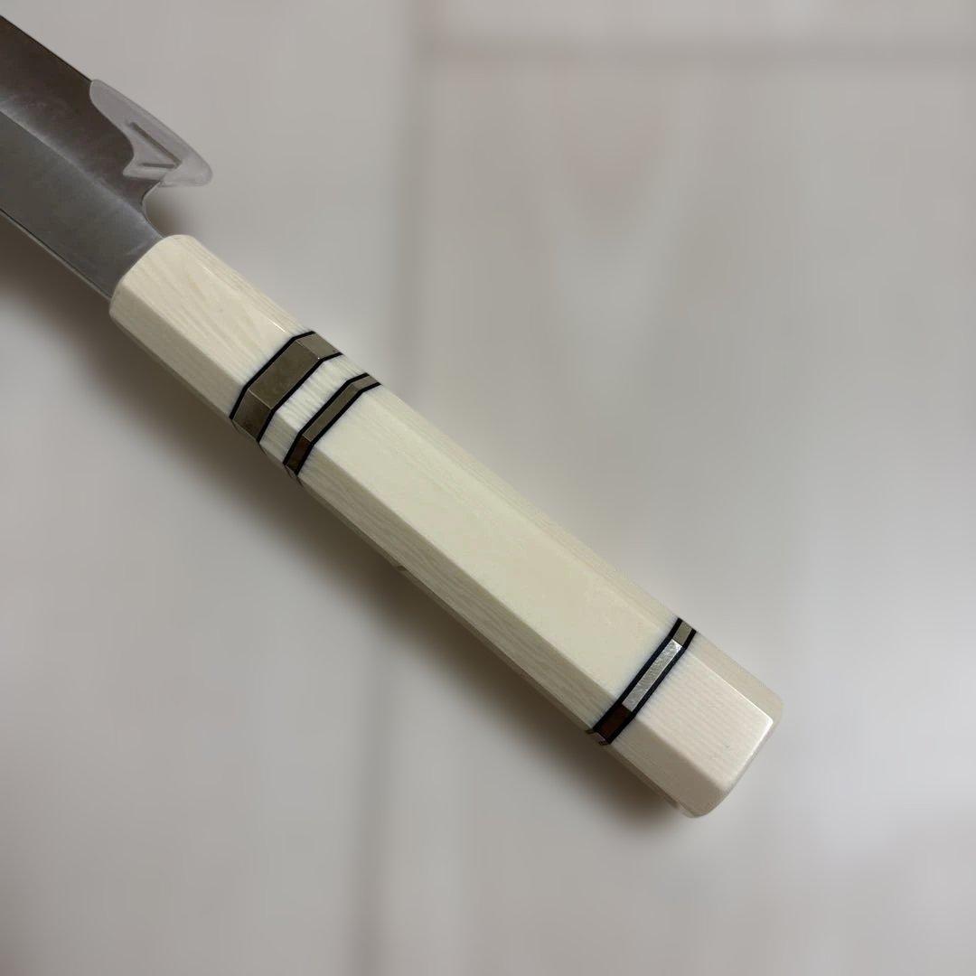 新品柳刃包丁 9寸 V金10号 刺身包丁 和包丁人工象牙八角柄