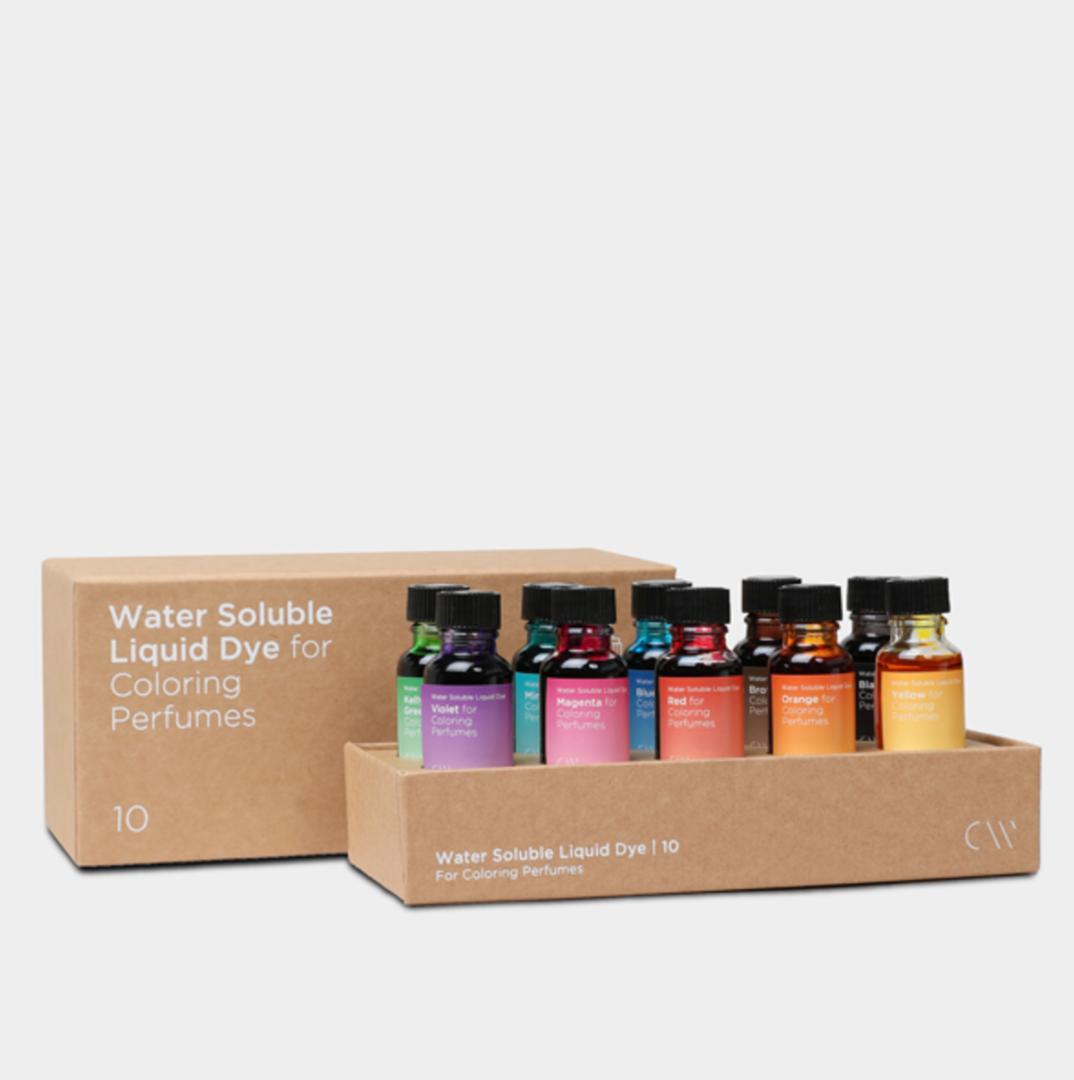 液体染料（水溶性）20ml×10色セット　香水　ルームスプレーの着色に