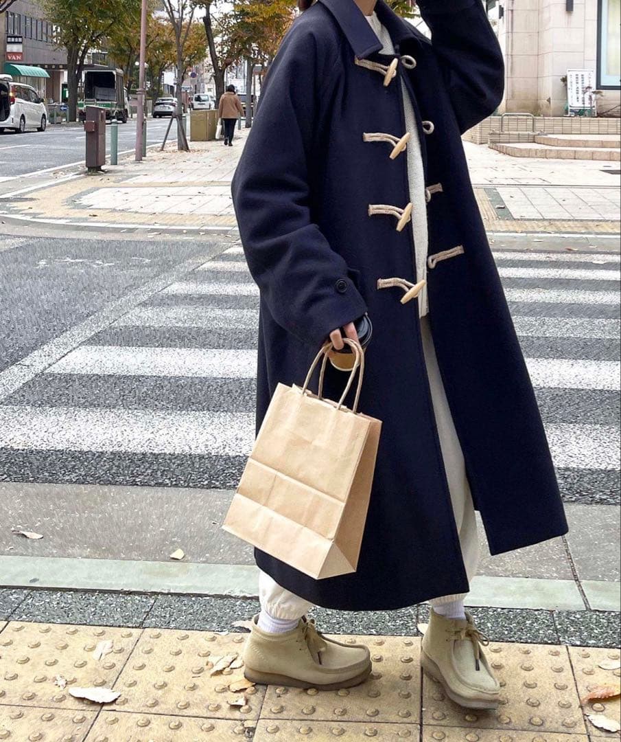 キャナルジーン　ネイビー ダッフルコート　ロングコート