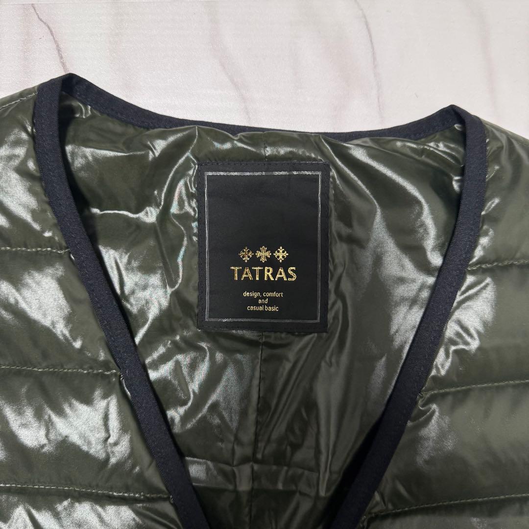 極美品✨Lサイズ TATRAS インナーダウンベスト モスグリーン 美シルエット