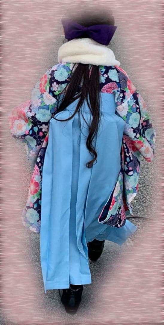 yuki　キャサリンコテージ　着付け簡単袴セット 120㎝・髪飾りリボン