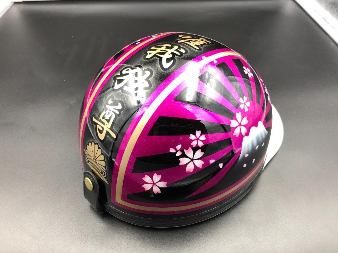 コルク半　カスタム　富士日章　三つボタン　ブラックピンクゴールドラメ　桜　唯我