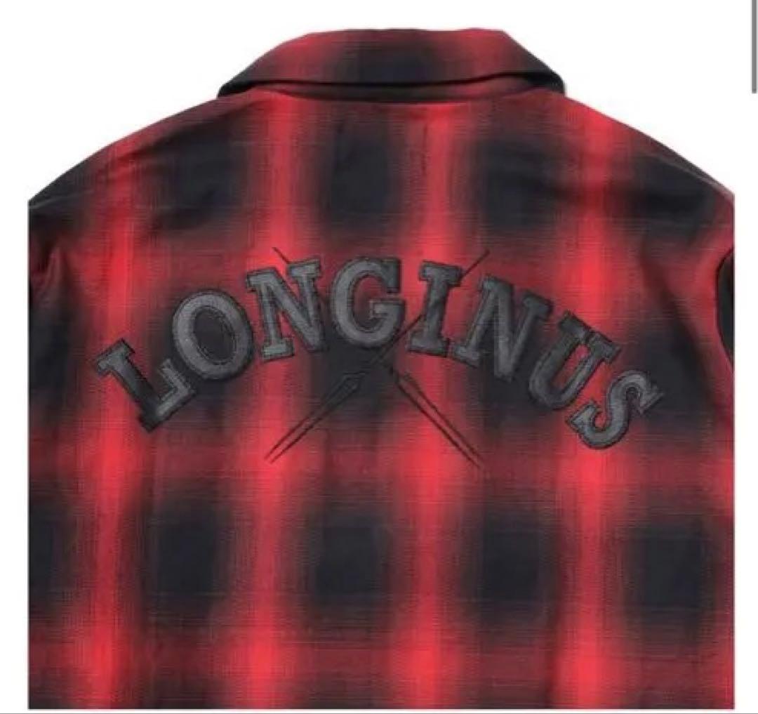LONGINUS オープンネック チェックシャツ (レッド)新品