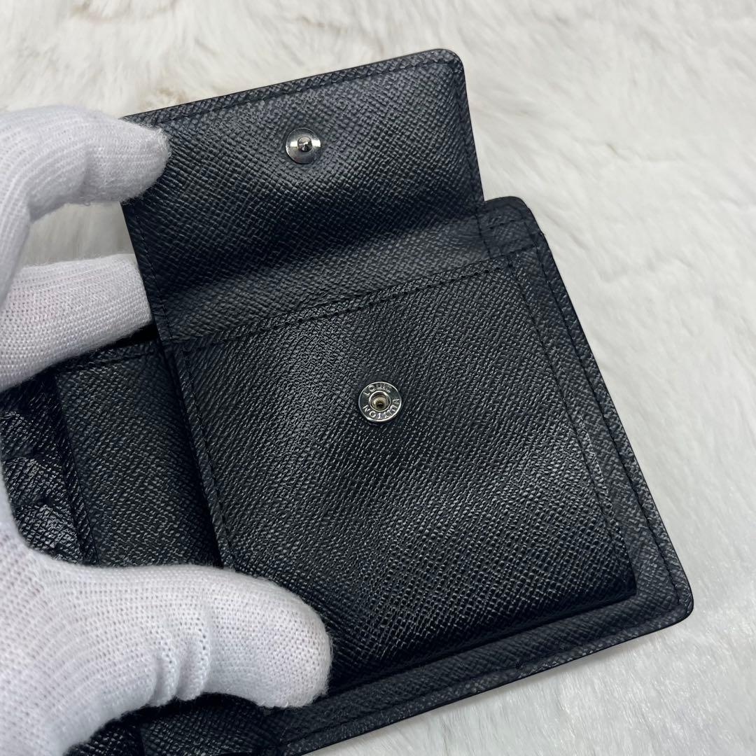 【極美品】Louis Vuitton ブラック 二つ折り財布