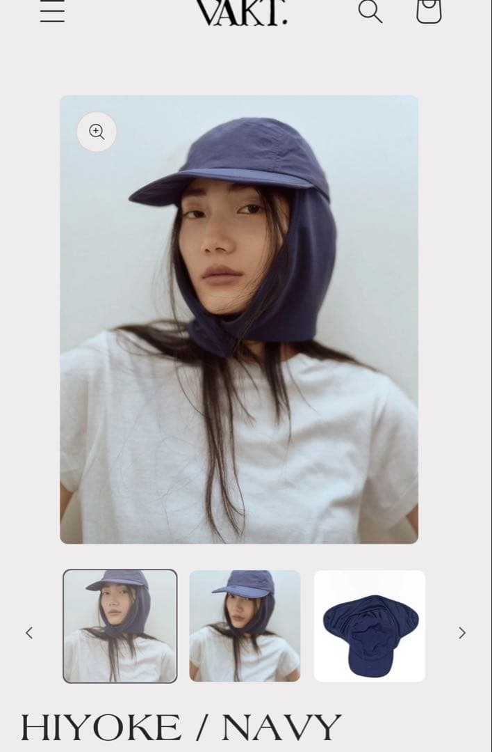 【新品未使用】VAKT. HIYOKEキャップ　ネイビー