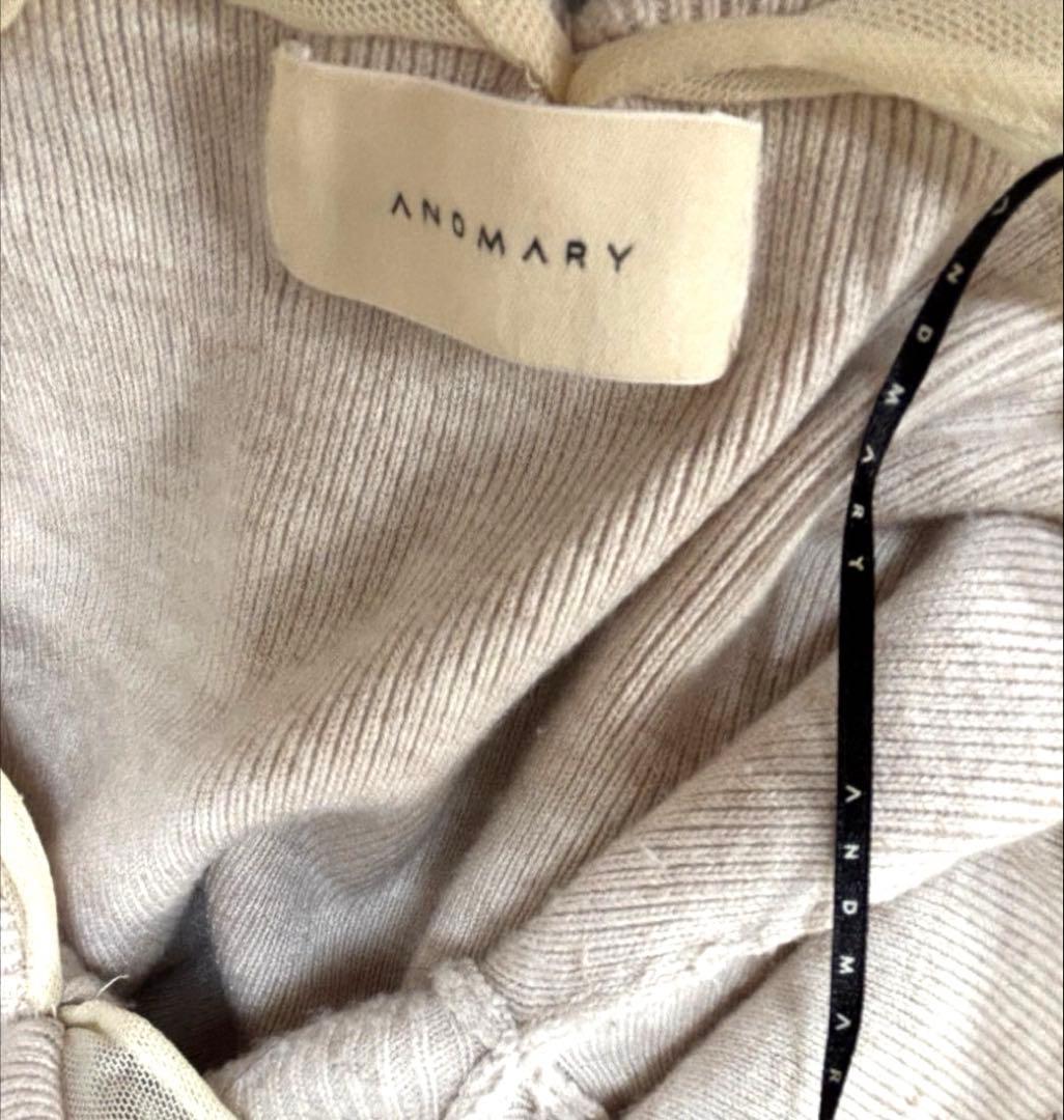 andmary Lazy tulle knit tops ニット
