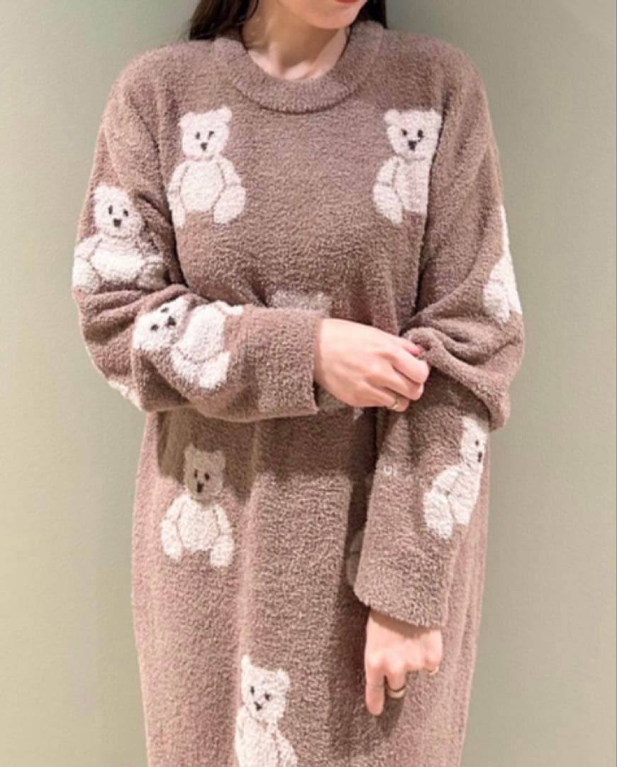 【chichi gallery】ジェラートピケ❤︎ベアジャガードワンピース