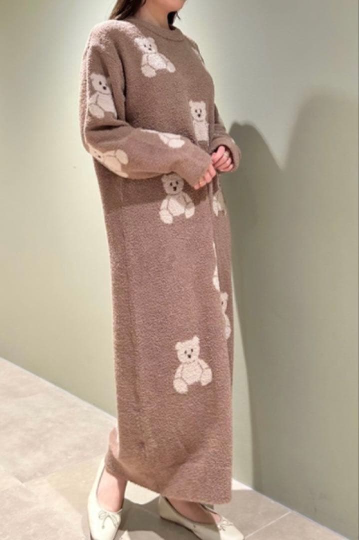 【chichi gallery】ジェラートピケ❤︎ベアジャガードワンピース