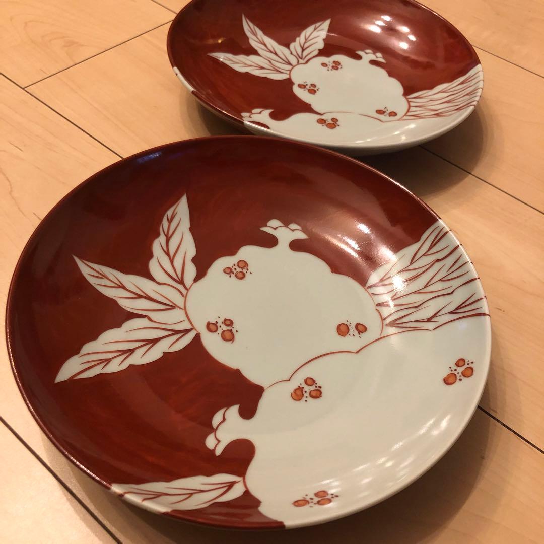 有田焼　陶祥窯　大皿　赤絵　ペア