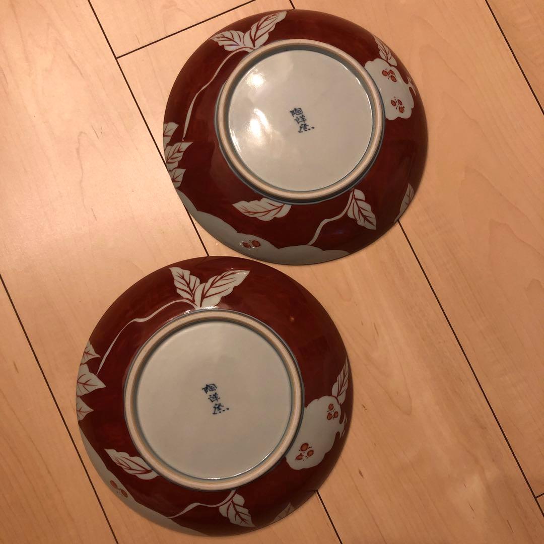 有田焼　陶祥窯　大皿　赤絵　ペア