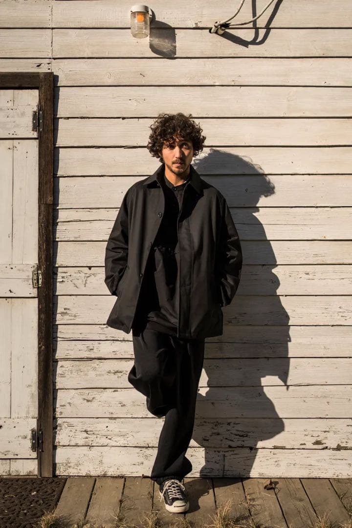 ジャケット・アウター Varde77 BRITISH VENTILE COAT BLACK