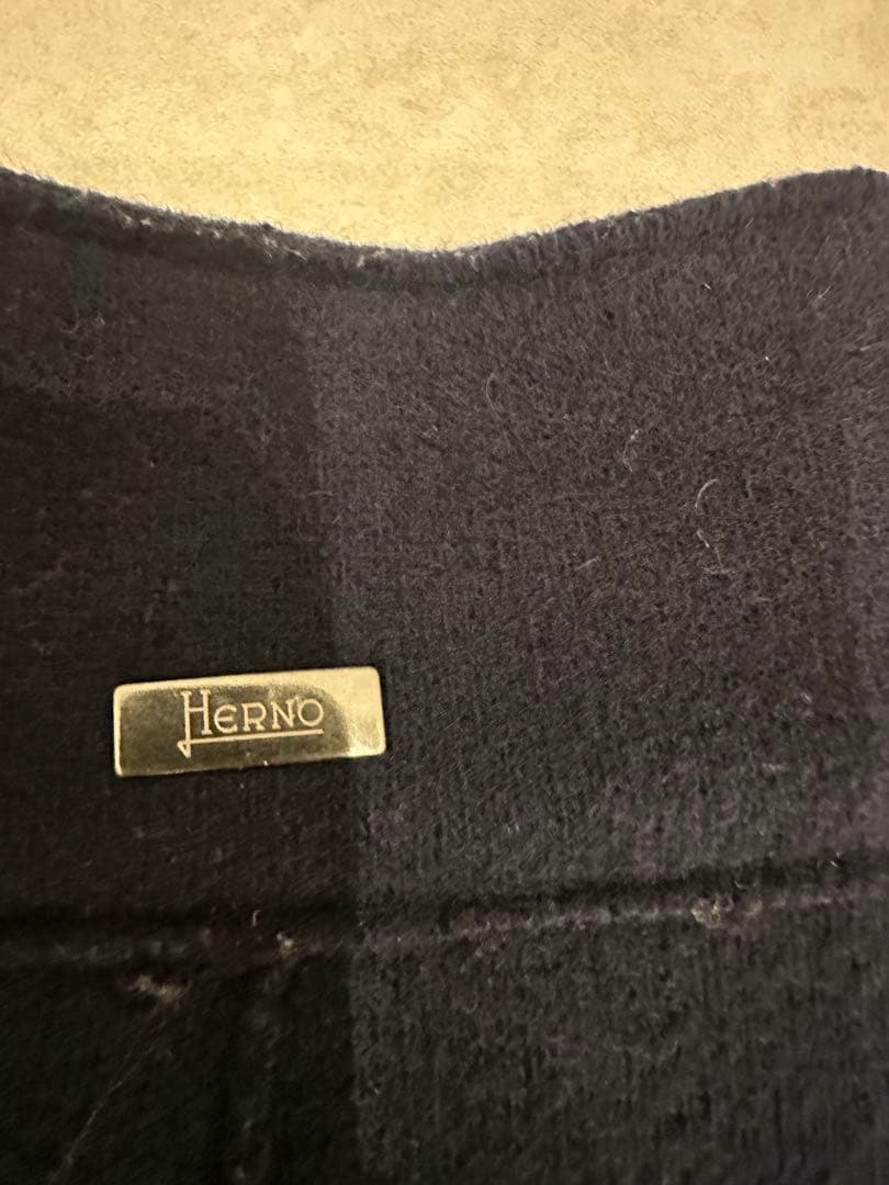 Herno スタンドカラーコート 52 ネイビー