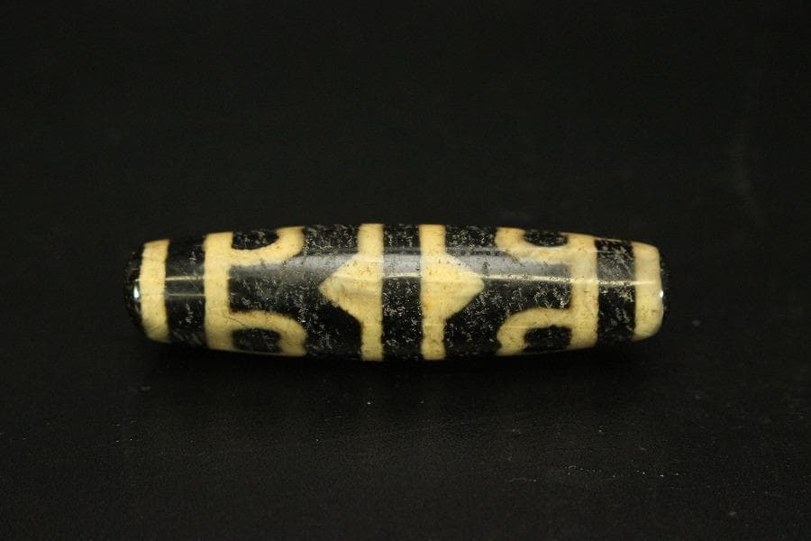 中国美術 天珠石 西蔵 チベット 長5.3cm 旧家蔵 KN61